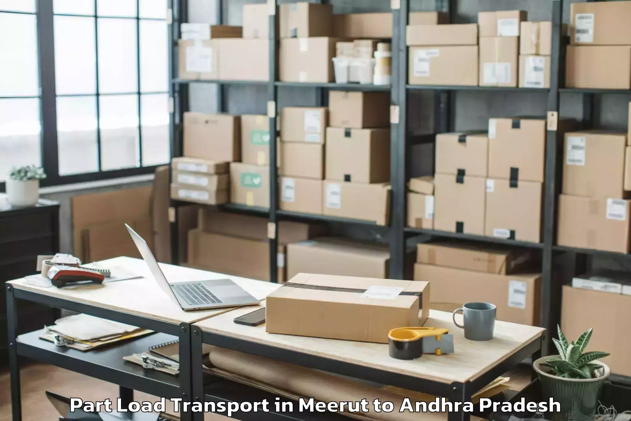 Book Meerut to Atchempet Part Load Transport